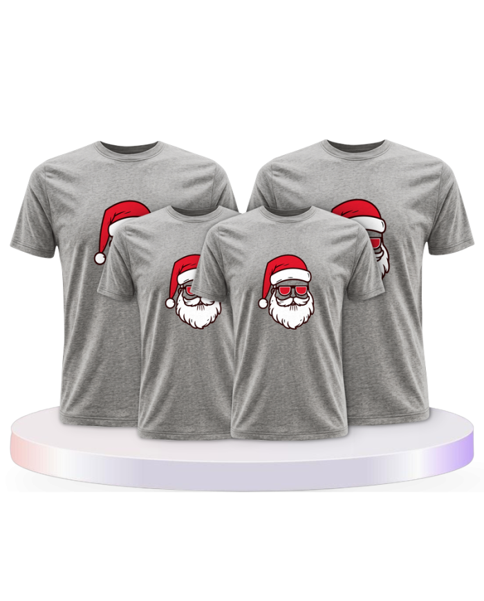Weihnachtsmann Cool Weihnachten Familienset T-Shirts | Paarpulli