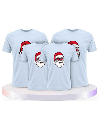 Weihnachtsmann Cool Weihnachten Familienset T-Shirts | Paarpulli