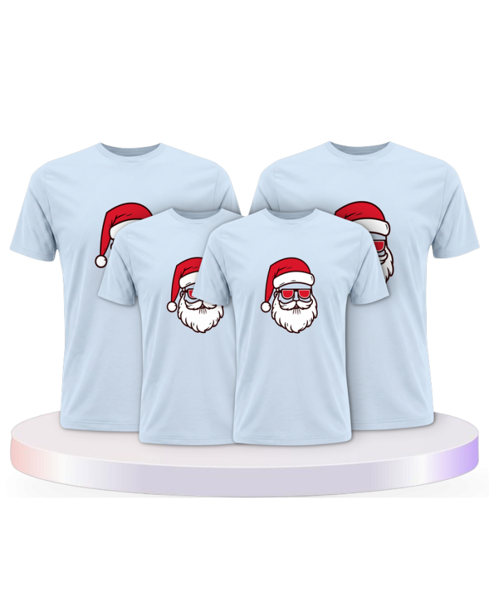 Weihnachtsmann Cool Weihnachten Familienset T-Shirts | Paarpulli