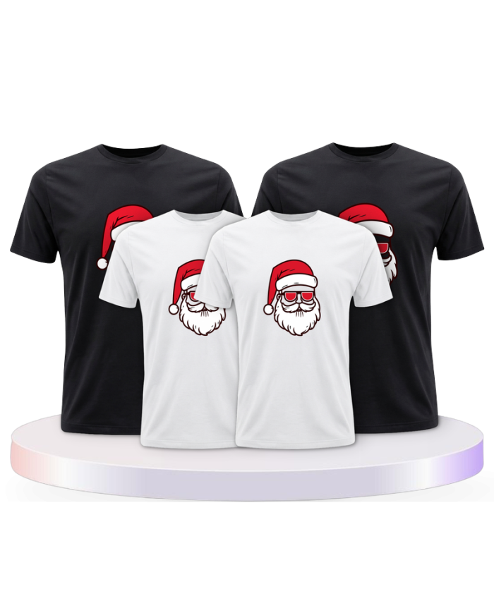Weihnachtsmann Cool Weihnachten Familienset T-Shirts | Paarpulli