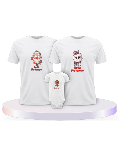 Weihnachten süße Tiere Mit Wunschname + Familien T-Shirts | Paarpulli
