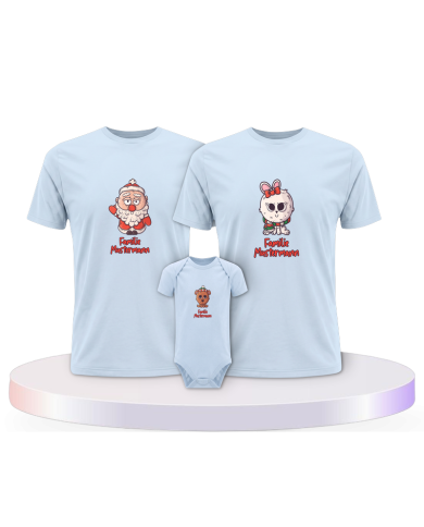 Weihnachten süße Tiere Mit Wunschname + Familien T-Shirts | Paarpulli