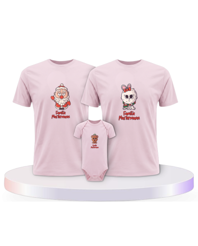Weihnachten süße Tiere Mit Wunschname + Familien T-Shirts | Paarpulli