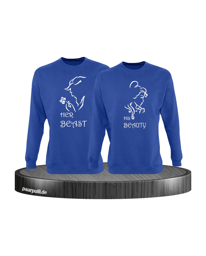 Her Beast His Beauty Partnerlook Set in blau