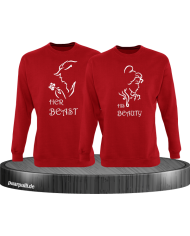 Her Beast His Beauty Partnerlook Set in rot