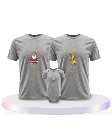 Weihnachten Familie mit Wunschname personalisiert Baby | Paarpulli