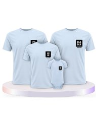 Papa Mama Mini mit Personalisierte Familien T-Shirts | Paarpulli