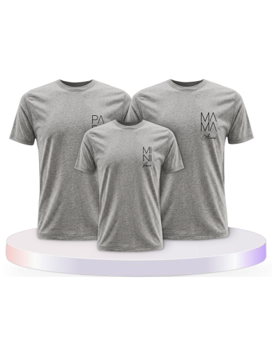 Papa Mama Mini Wunschname Familienset T-Shirts | Paarpulli
