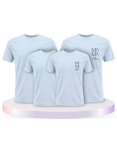 Papa Mama Mini Wunschname Familienset T-Shirts | Paarpulli