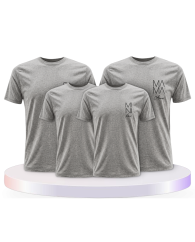 Papa Mama Mini Wunschname Familienset T-Shirts | Paarpulli