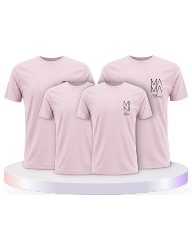 Papa Mama Mini Wunschname Familienset T-Shirts | Paarpulli