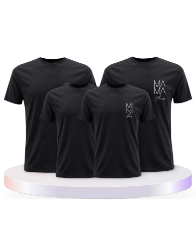 Papa Mama Mini Wunschname Familienset T-Shirts | Paarpulli