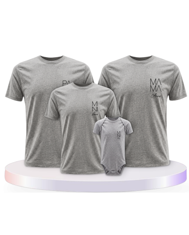 Papa Mama Mini Wunschname Familienset Familien T-Shirts | Paarpulli