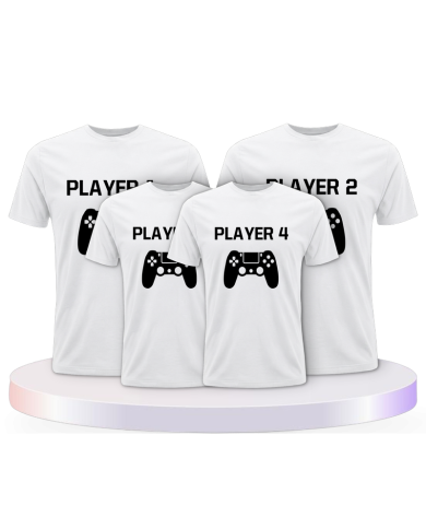 Player mit Controller als Familienset T-Shirts | Paarpulli