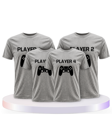 Player mit Controller als Familienset T-Shirts | Paarpulli