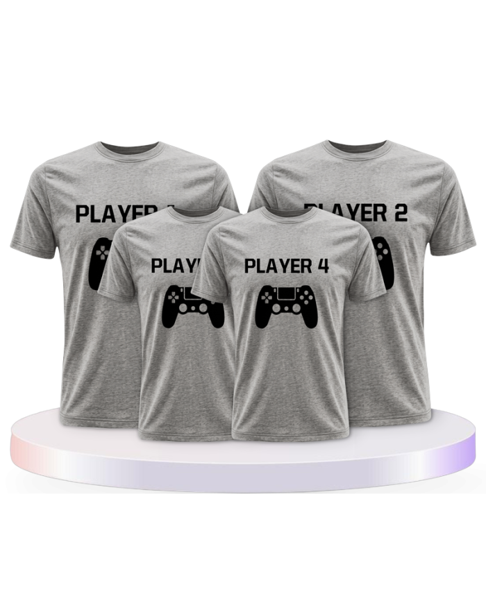 Player mit Controller als Familienset T-Shirts | Paarpulli