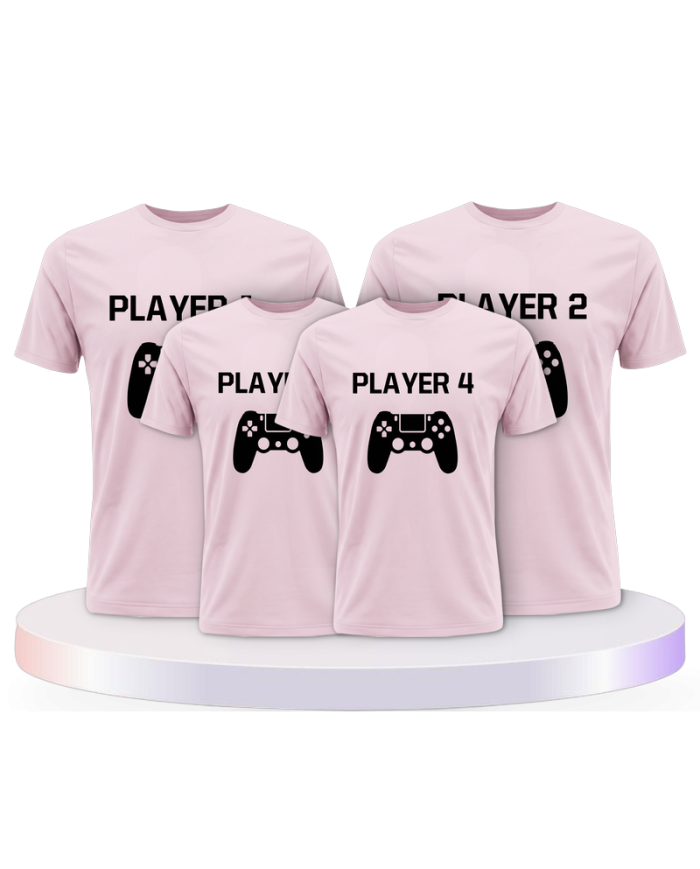 Player mit Controller als Familienset T-Shirts | Paarpulli