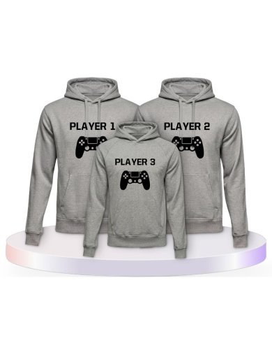 Player mit Controller Partner Outfit für die Familie | Paarpulli