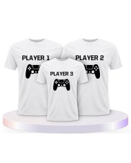 Player mit Controller Familienset T-Shirts | Paarpulli