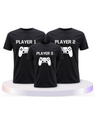 Player mit Controller Familienset T-Shirts | Paarpulli