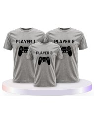 Player mit Controller Familienset T-Shirts | Paarpulli