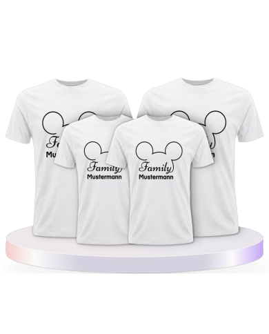 Family Comic Design mit Wunschname Couple T-Shirts kaufen | Paarpulli