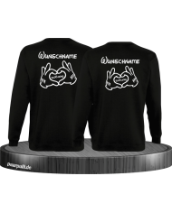 Comic Hände im Disney Design mit Wunschname und Wunschdatum in schwarz