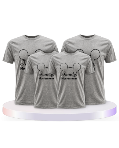Family Comic Design mit Wunschname Couple T-Shirts kaufen | Paarpulli