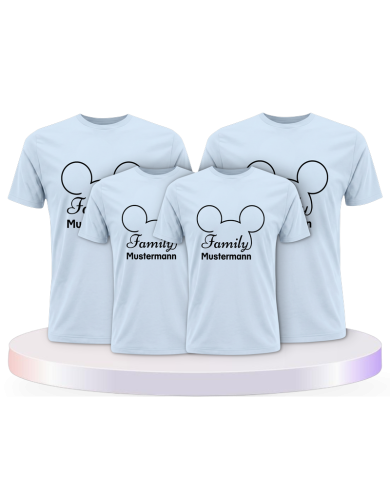 Family Comic Design mit Wunschname Couple T-Shirts kaufen | Paarpulli