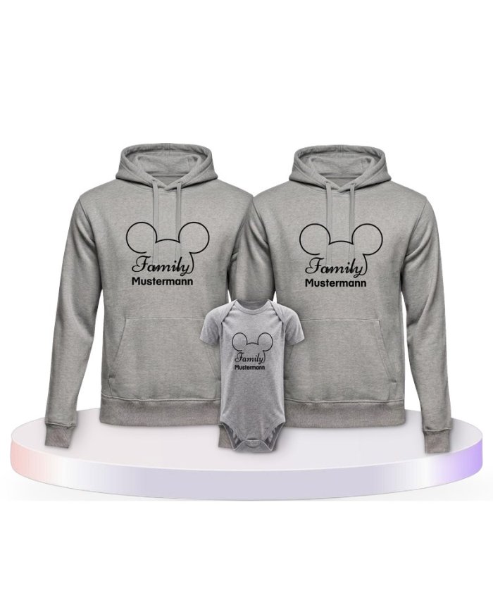 Familienlook Hoodies mit Family Comic Design | Paarpulli
