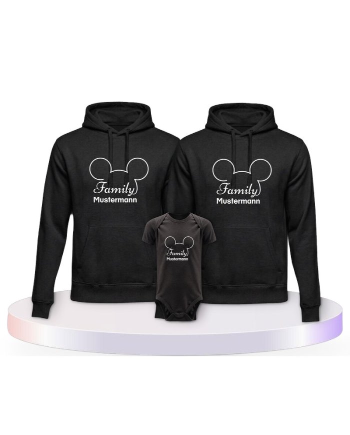 Familienlook Hoodies mit Family Comic Design | Paarpulli