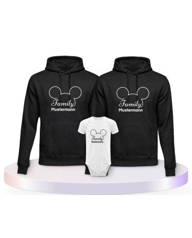 Familienlook Hoodies mit Family Comic Design | Paarpulli