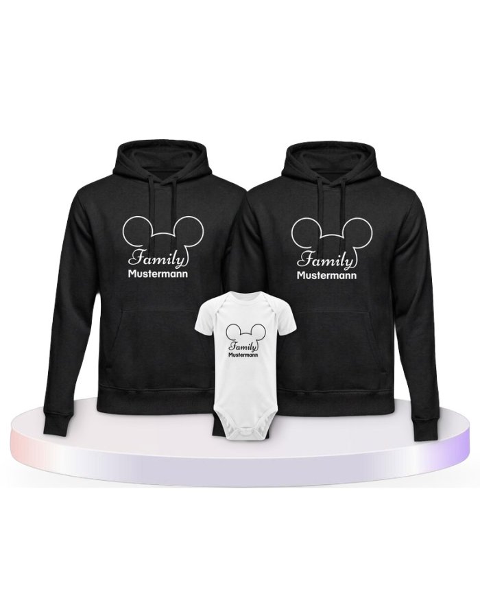 Familienlook Hoodies mit Family Comic Design | Paarpulli
