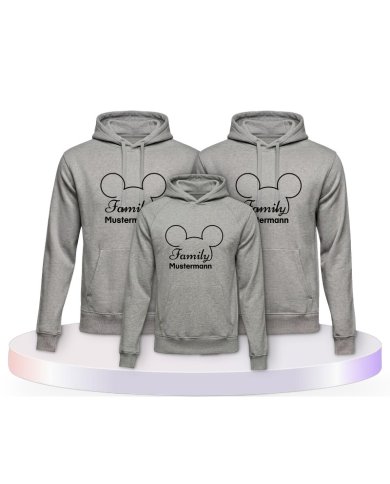 Family Comic Design Familienset Hoodies | Paarpulli