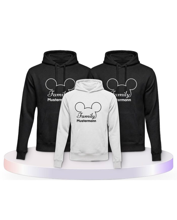 Family Comic Design Familienset Hoodies | Paarpulli