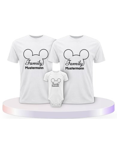 Familienlook T-Shirts mit Family Comic Design | Paarpulli