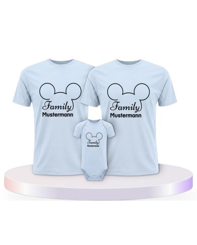 Familienlook T-Shirts mit Family Comic Design | Paarpulli