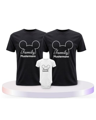 Familienlook T-Shirts mit Family Comic Design | Paarpulli