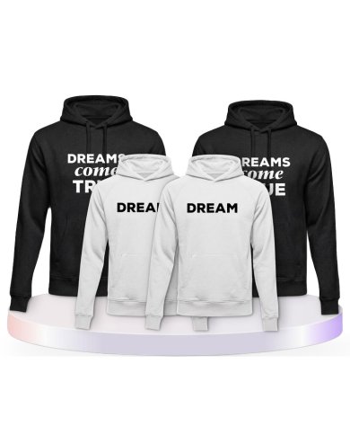 Familienlook Hoodies mit Dreams Come True | Paarpulli