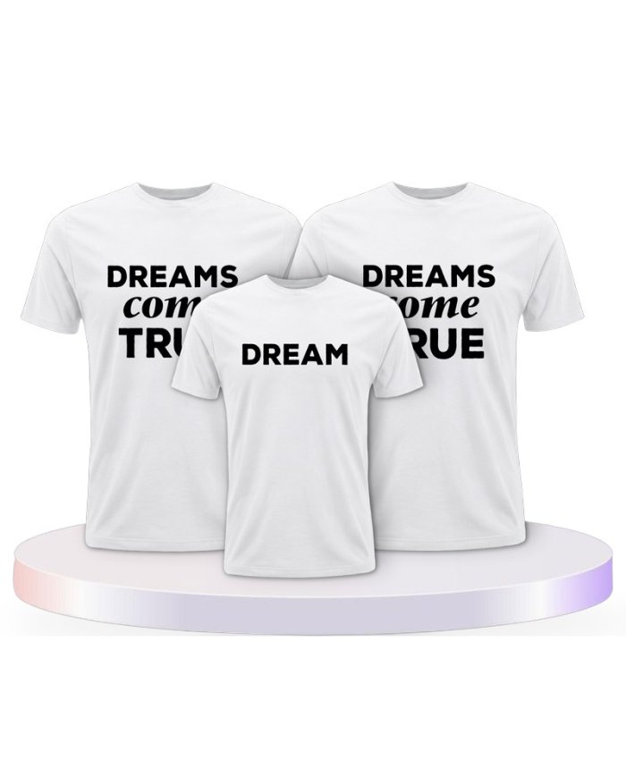 Familienlook T-Shirts mit Dreams Come True | Paarpulli