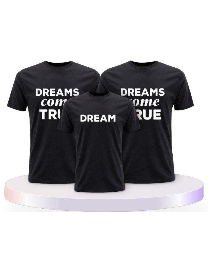 Familienlook T-Shirts mit Dreams Come True | Paarpulli