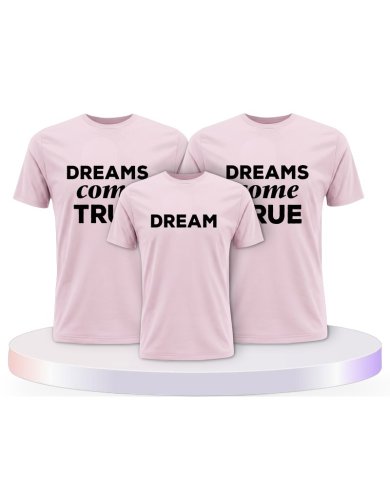 Familienlook T-Shirts mit Dreams Come True | Paarpulli