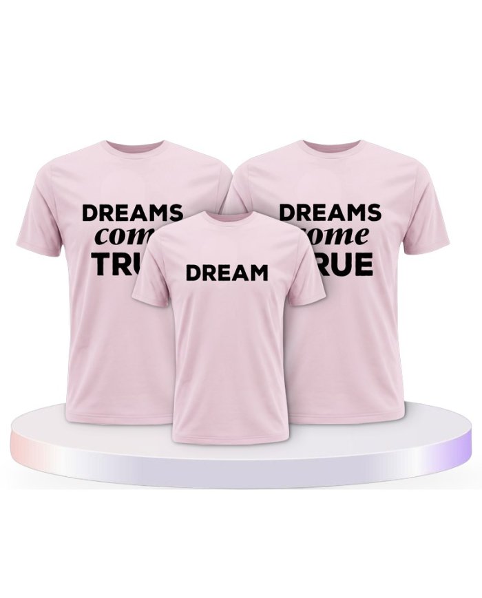 Familienlook T-Shirts mit Dreams Come True | Paarpulli