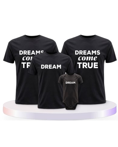 Familienlook T-Shirts mit Dreams Come True | Paarpulli