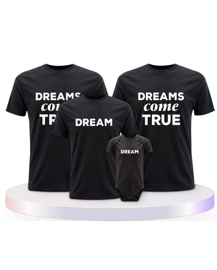 Familienlook T-Shirts mit Dreams Come True | Paarpulli