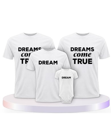 Familienlook T-Shirts mit Dreams Come True | Paarpulli