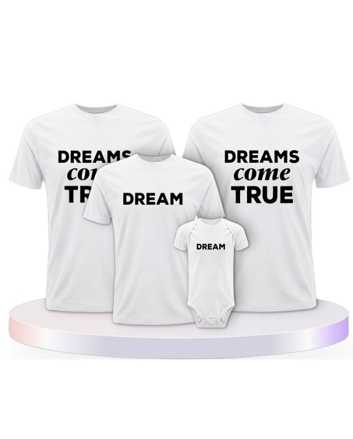 Familienlook T-Shirts mit Dreams Come True | Paarpulli