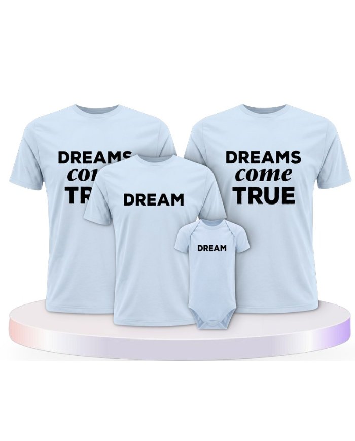Familienlook T-Shirts mit Dreams Come True | Paarpulli