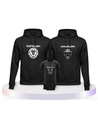 Löwen Set Partner Outfit für die Familie | Paarpulli