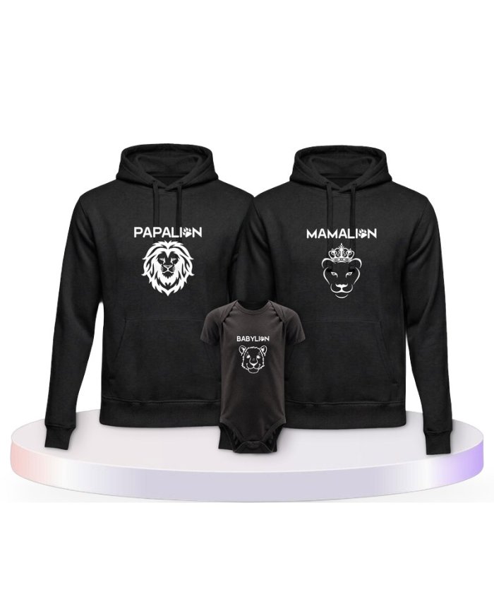 Löwen Set Partner Outfit für die Familie | Paarpulli